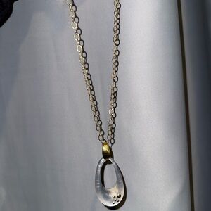 Alexis Bittar Necklace Lucite W Gold Dots Pendant
